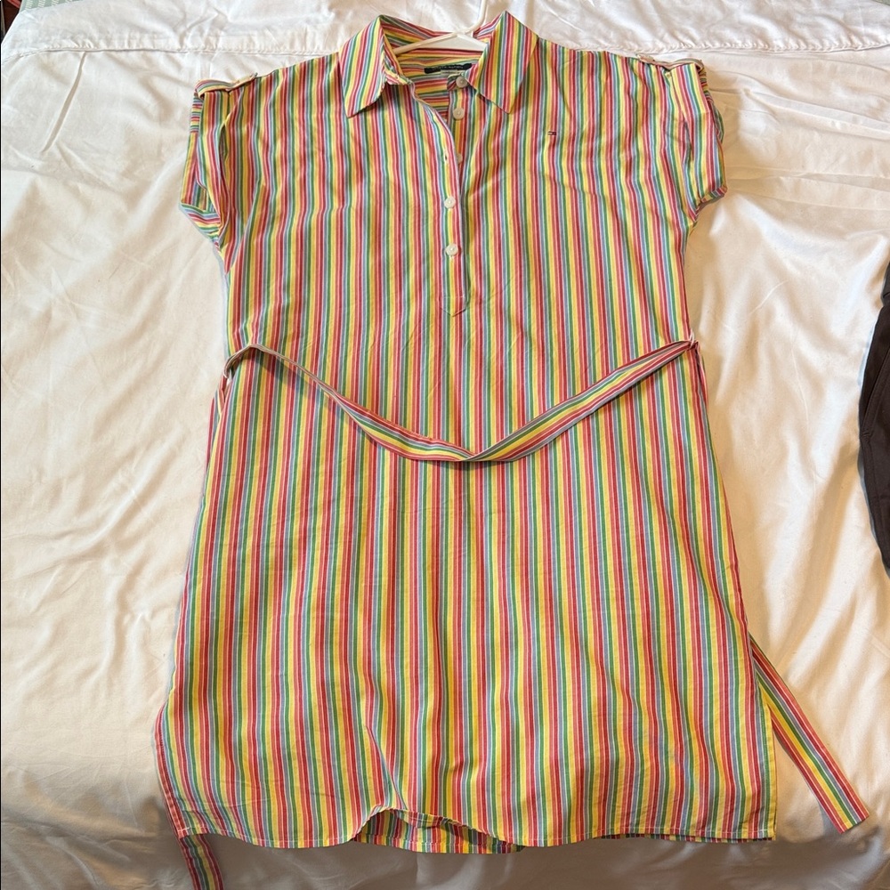 Tommy Hilfiger Multicolor Striped Midi Dress